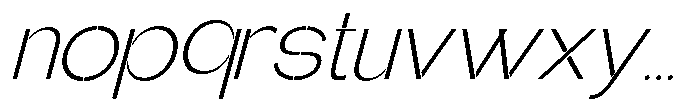 Glagent Stencil Light Semi Expanded Sl Font LOWERCASE
