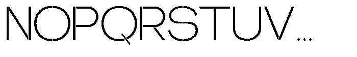 Glagent Stencil Light Semi Expanded Font UPPERCASE