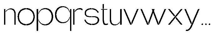 Glagent Stencil Light Semi Expanded Font LOWERCASE