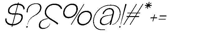 Glagent Stencil Light Slanted Font OTHER CHARS