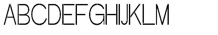 Glagent Stencil Light Ultra Condensed Font UPPERCASE
