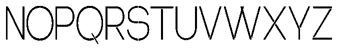 Glagent Stencil Light Ultra Condensed Font UPPERCASE