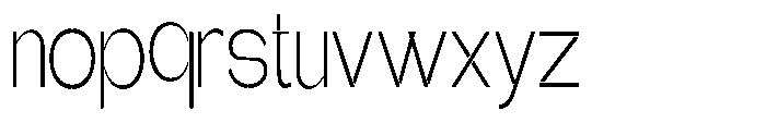 Glagent Stencil Light Ultra Condensed Font LOWERCASE