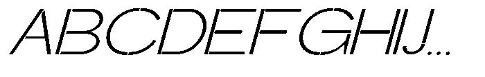 Glagent Stencil Light Ultra Expanded Sl Font UPPERCASE
