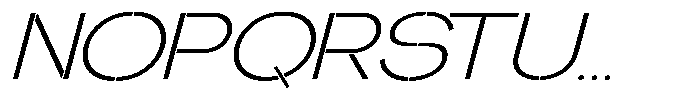 Glagent Stencil Light Ultra Expanded Sl Font UPPERCASE