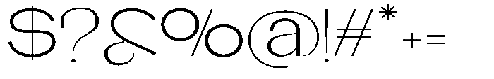 Glagent Stencil Light Ultra Expanded Font OTHER CHARS