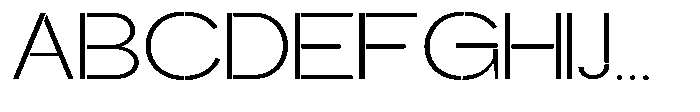 Glagent Stencil Light Ultra Expanded Font UPPERCASE