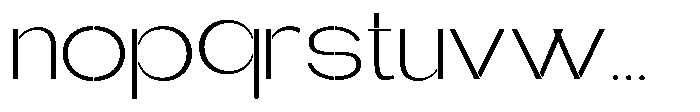 Glagent Stencil Light Ultra Expanded Font LOWERCASE