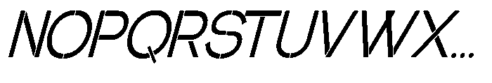 Glagent Stencil Medium Condensed Sl Font UPPERCASE