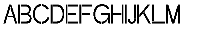 Glagent Stencil Medium Condensed Font UPPERCASE