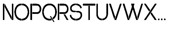 Glagent Stencil Medium Condensed Font UPPERCASE