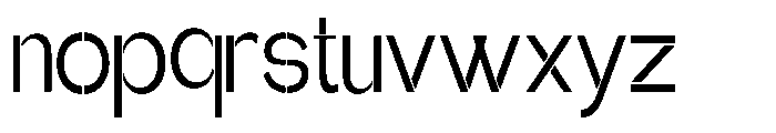Glagent Stencil Medium Condensed Font LOWERCASE