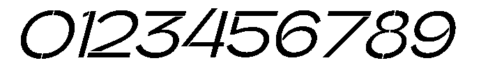 Glagent Stencil Medium Expanded Sl Font OTHER CHARS
