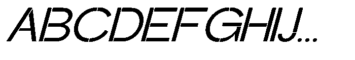 Glagent Stencil Medium Expanded Sl Font UPPERCASE