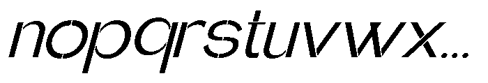 Glagent Stencil Medium Expanded Sl Font LOWERCASE