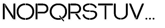 Glagent Stencil Medium Expanded Font UPPERCASE