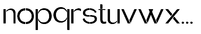 Glagent Stencil Medium Expanded Font LOWERCASE