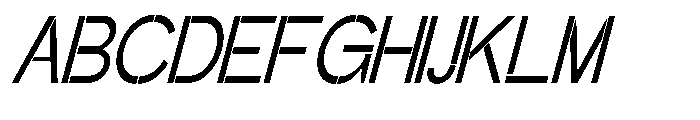 Glagent Stencil Medium Extra Cond Sl Font UPPERCASE