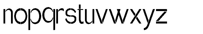 Glagent Stencil Medium Extra Condensed Font LOWERCASE