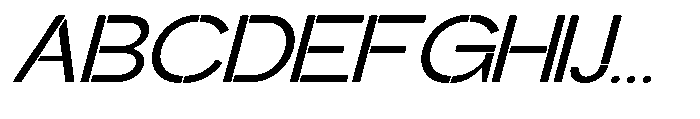 Glagent Stencil Medium Extra ExpSl Font UPPERCASE