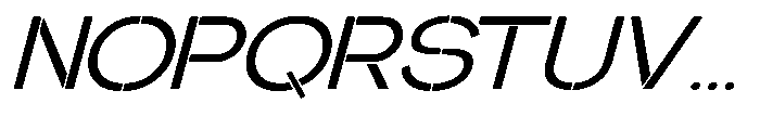 Glagent Stencil Medium Extra ExpSl Font UPPERCASE
