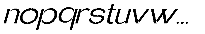Glagent Stencil Medium Extra ExpSl Font LOWERCASE