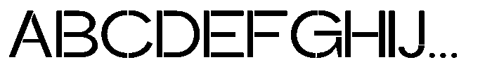 Glagent Stencil Medium Extra Expanded Font UPPERCASE