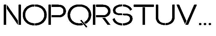 Glagent Stencil Medium Extra Expanded Font UPPERCASE