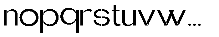 Glagent Stencil Medium Extra Expanded Font LOWERCASE