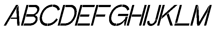 Glagent Stencil Medium Semi Cond Sl Font UPPERCASE