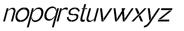 Glagent Stencil Medium Semi Cond Sl Font LOWERCASE