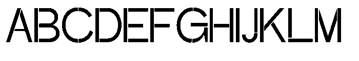 Glagent Stencil Medium Semi Condensed Font UPPERCASE