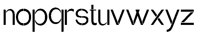 Glagent Stencil Medium Semi Condensed Font LOWERCASE