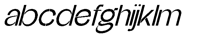 Glagent Stencil Medium Semi Exp Sl FONT