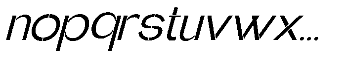 Glagent Stencil Medium Semi Exp Sl Font LOWERCASE