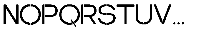 Glagent Stencil Medium Semi Expanded Font UPPERCASE