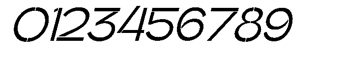 Glagent Stencil Medium Slanted Font OTHER CHARS