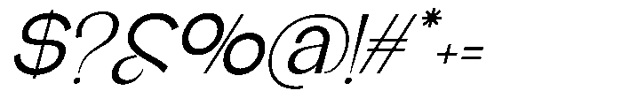 Glagent Stencil Medium Slanted Font OTHER CHARS
