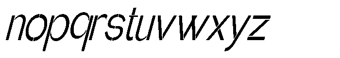 Glagent Stencil Medium Ultra Cond Sl Font LOWERCASE