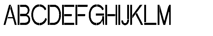 Glagent Stencil Medium Ultra Condensed Font UPPERCASE