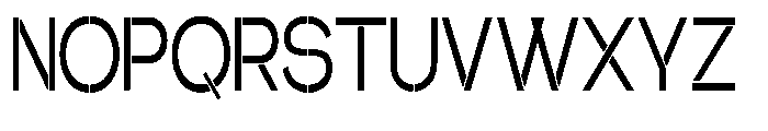 Glagent Stencil Medium Ultra Condensed Font UPPERCASE