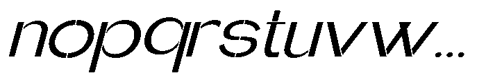 Glagent Stencil Medium Ultra Exp Sl Font LOWERCASE