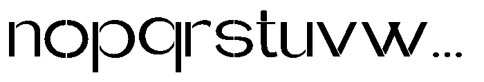 Glagent Stencil Medium Ultra Expanded Font LOWERCASE