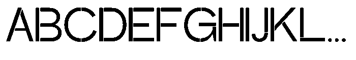 Glagent Stencil Medium Font UPPERCASE