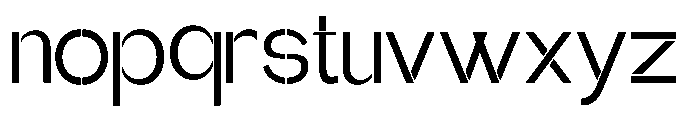 Glagent Stencil Medium Font LOWERCASE