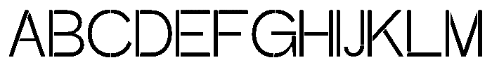 Glagent Stencil Regular Font UPPERCASE