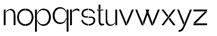 Glagent Stencil Regular Font LOWERCASE