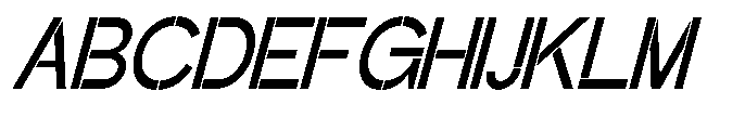 Glagent Stencil Semi Bold Condensed Sl Font UPPERCASE