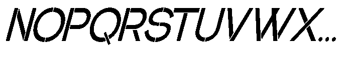 Glagent Stencil Semi Bold Condensed Sl Font UPPERCASE