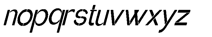 Glagent Stencil Semi Bold Condensed Sl Font LOWERCASE